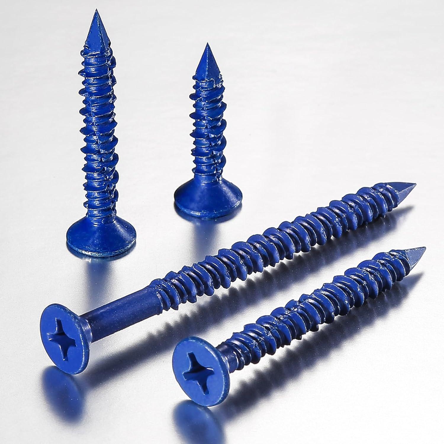 Tornillos de Concreto Wensilon 30 Pcs 5 mm x 57 mm Azul