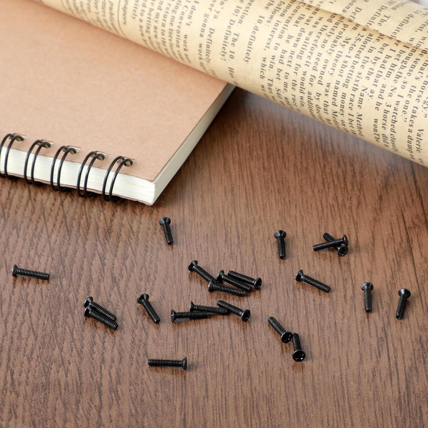 Kit de Tornillos Pequeños Trinkrittey 500 Pcs Negro M1.2-M2.0