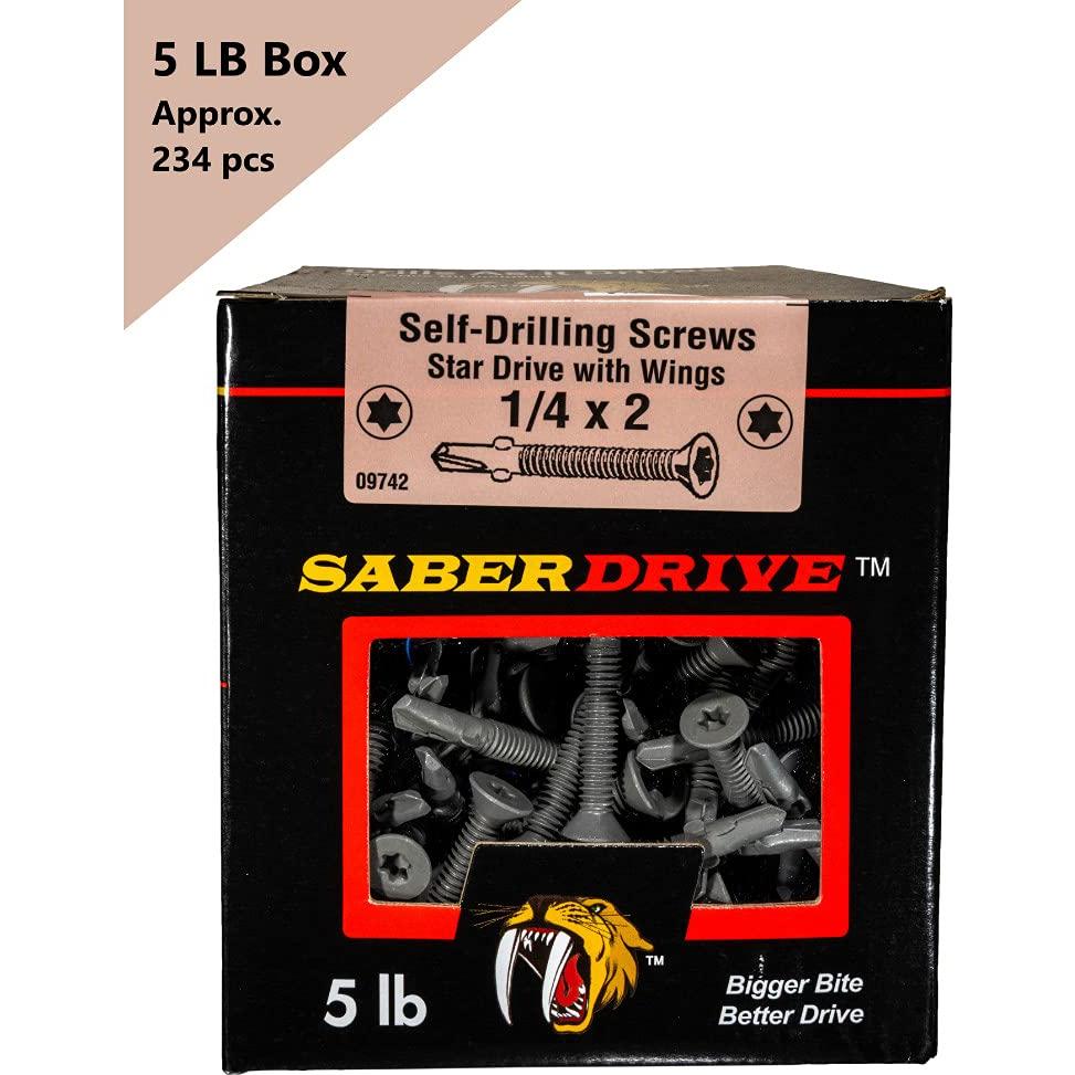 Tornillos para Piso Saberdrive 1/4" x 3.5" 5 lb - 141 Piezas
