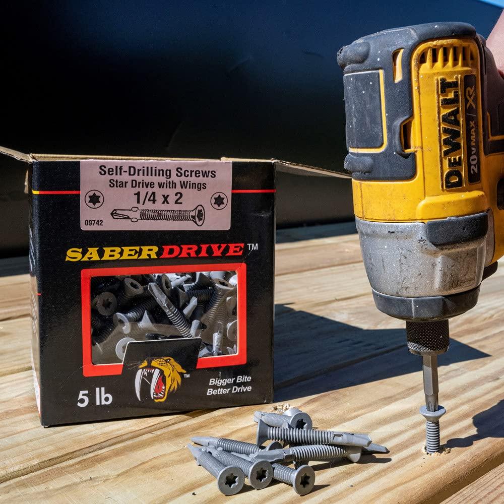 Tornillos para Piso Saberdrive 1/4" x 3.5" 5 lb - 141 Piezas