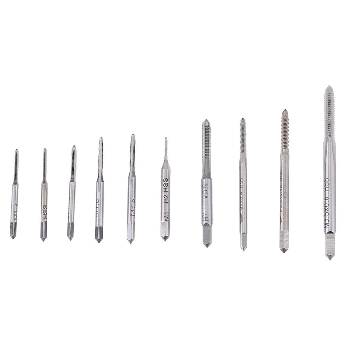 Juego de Machos de Rosca de Mano Vikye M1 a M3.5 - 10 Piezas