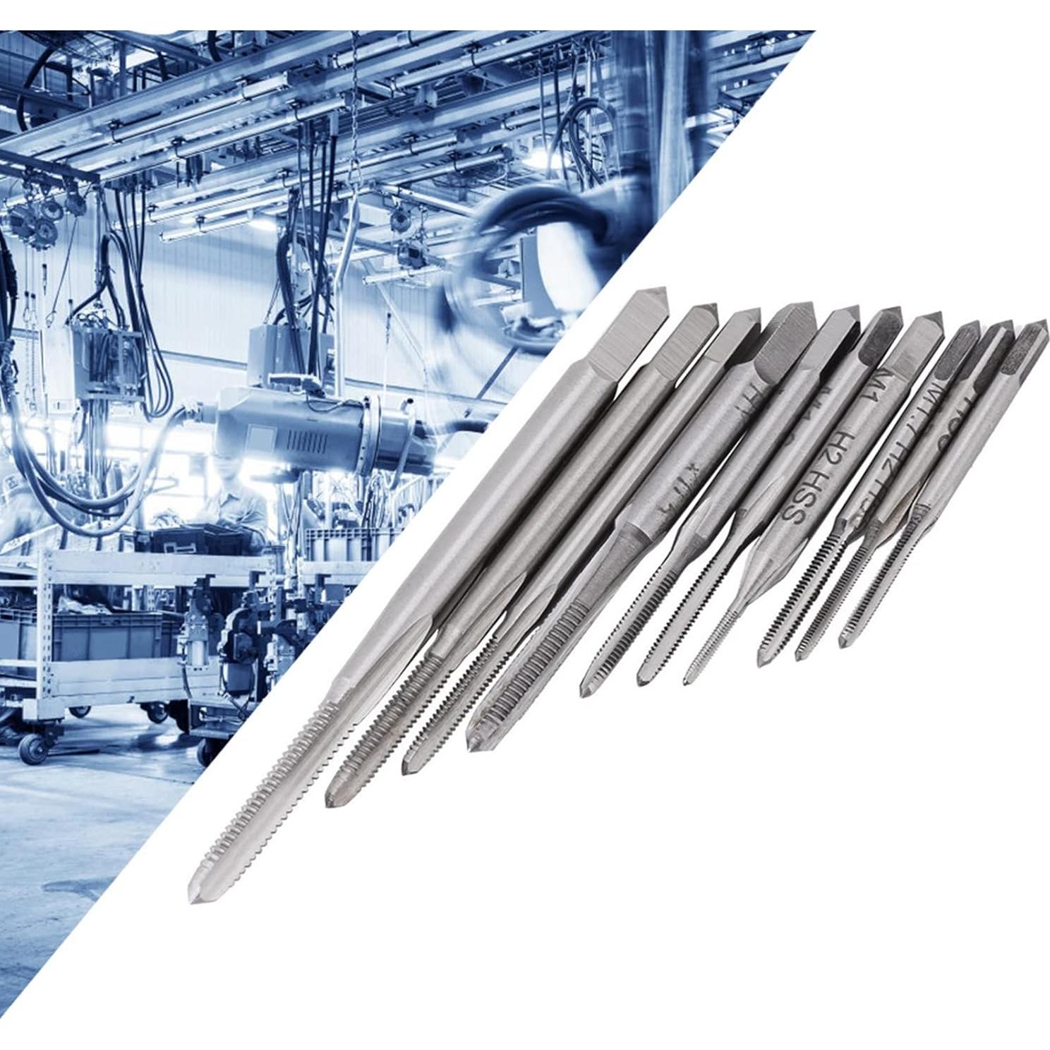 Juego de Machos de Rosca de Mano Vikye M1 a M3.5 - 10 Piezas