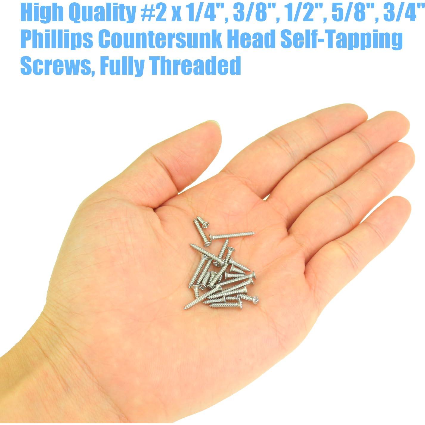 Kit de Tornillos Autoperforantes DYWISHKEY 246 Piezas Acero Inoxidable