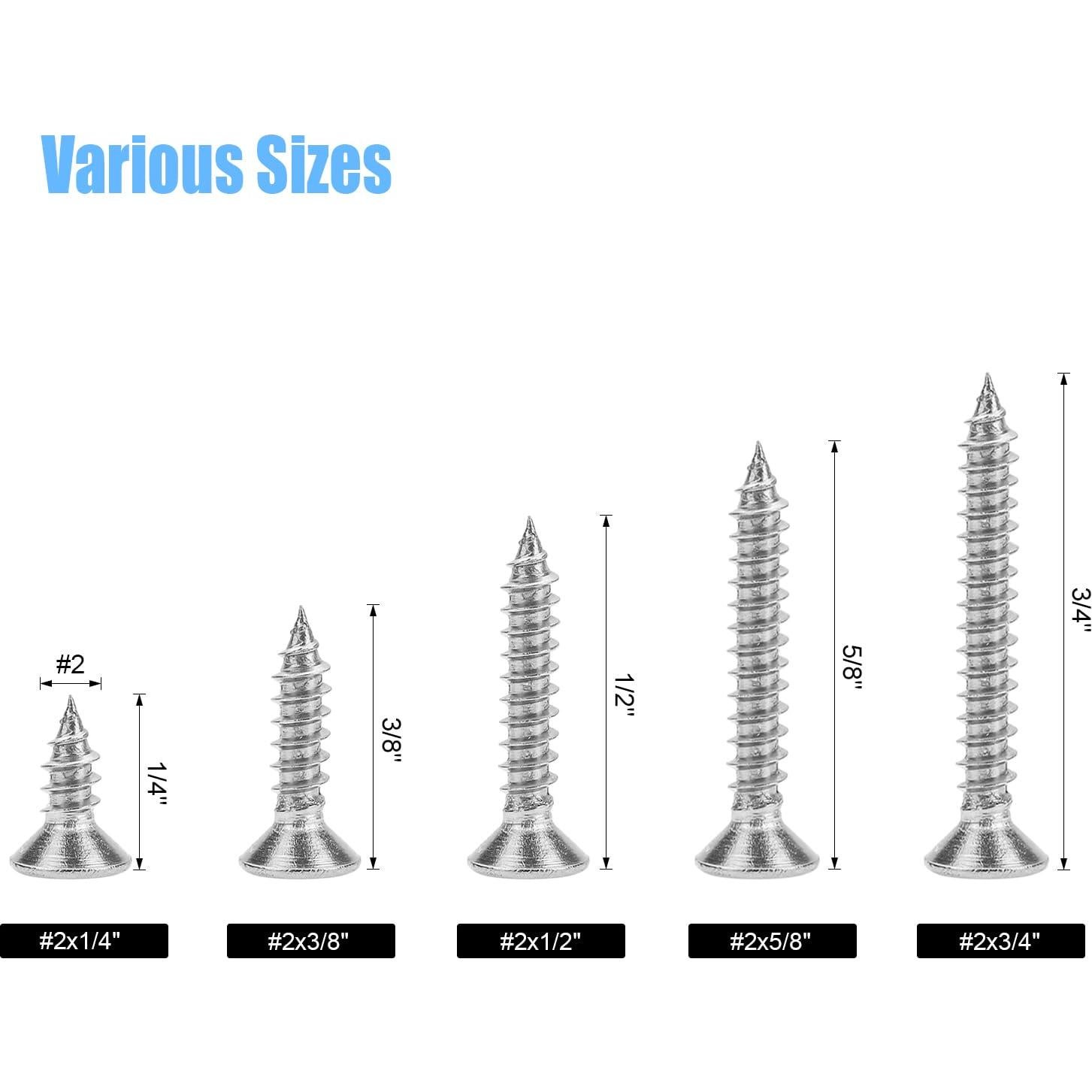 Kit de Tornillos Autoperforantes DYWISHKEY 246 Piezas Acero Inoxidable