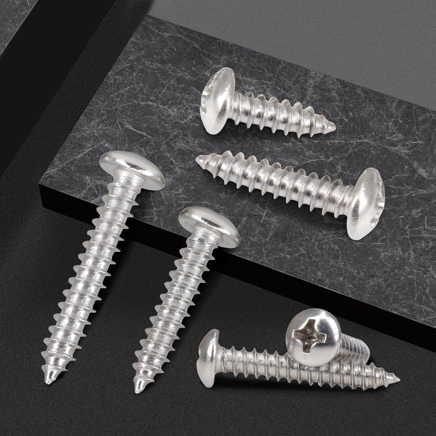 Kit de Tornillos de Madera Zhenglilos 205 Piezas Acero Inoxidable