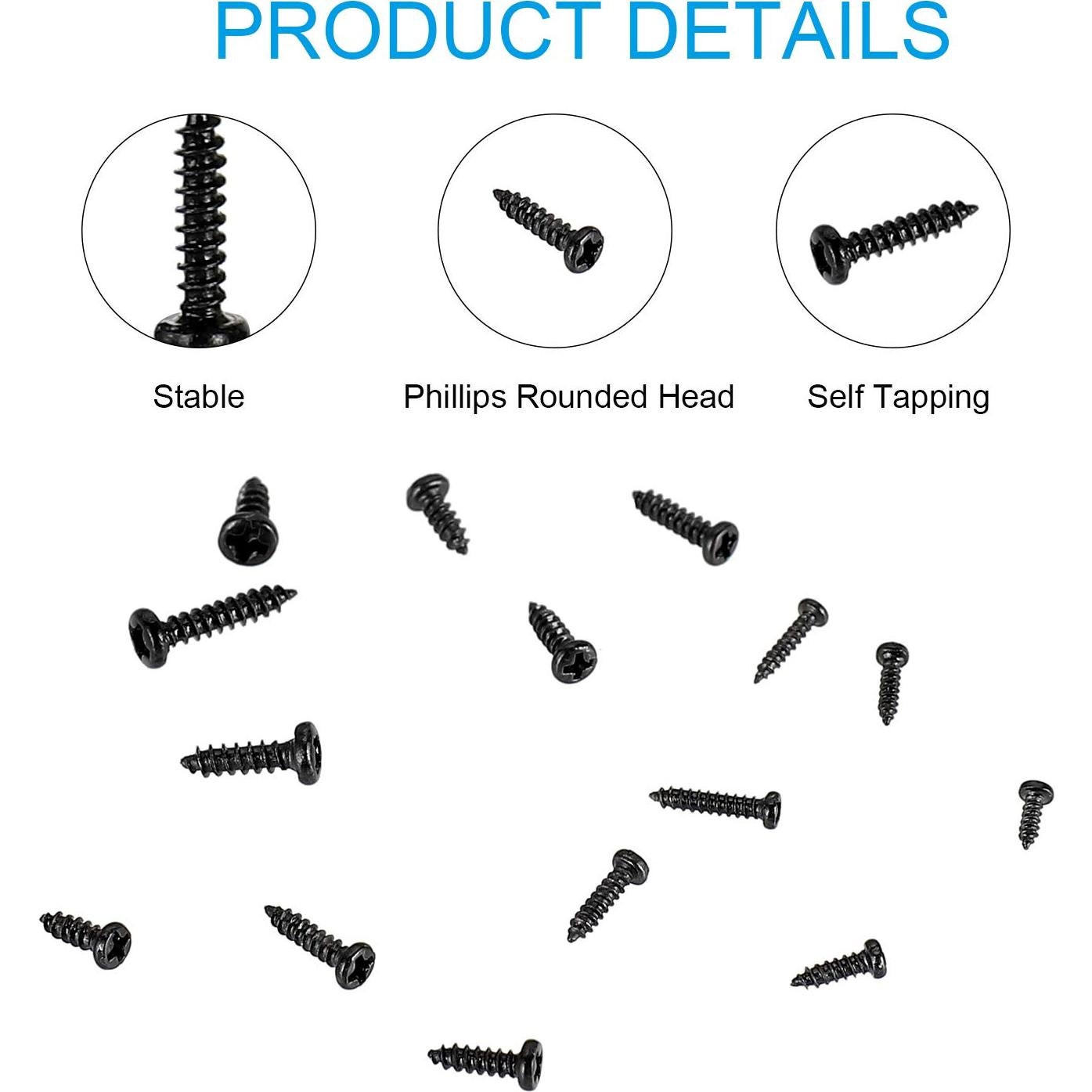 Kit de 750 Tornillos Pequeños M1-M1.7 HanTof - Acero al Carbono