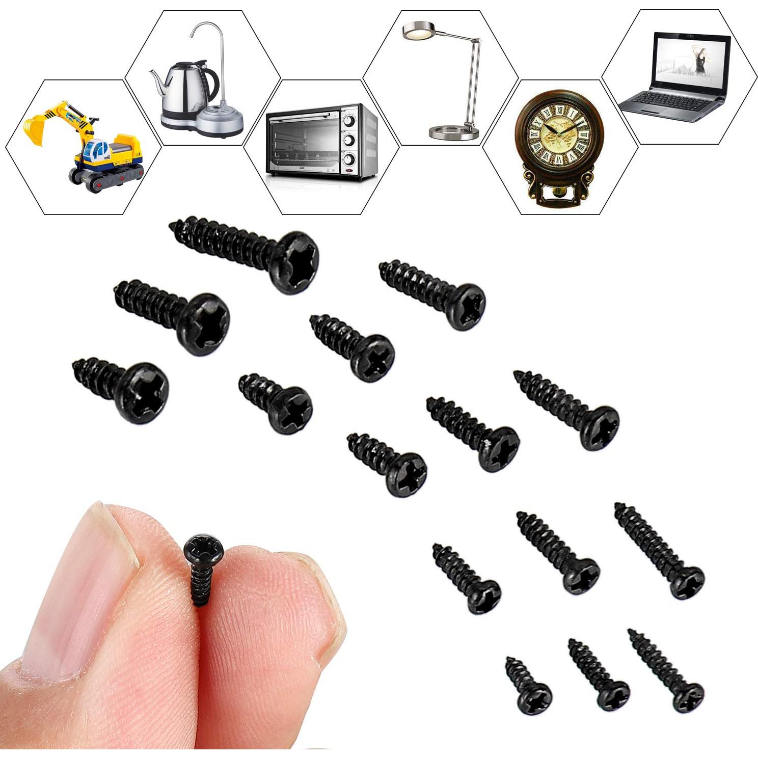 Kit de 750 Tornillos Pequeños M1-M1.7 HanTof - Acero al Carbono