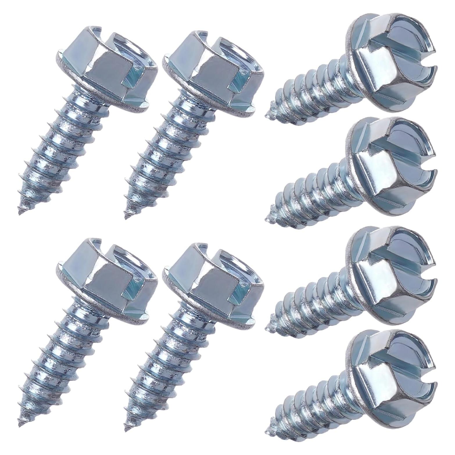 Kit de Tornillos Cromados para Placas de Licencia Jinteng - 8 Pcs