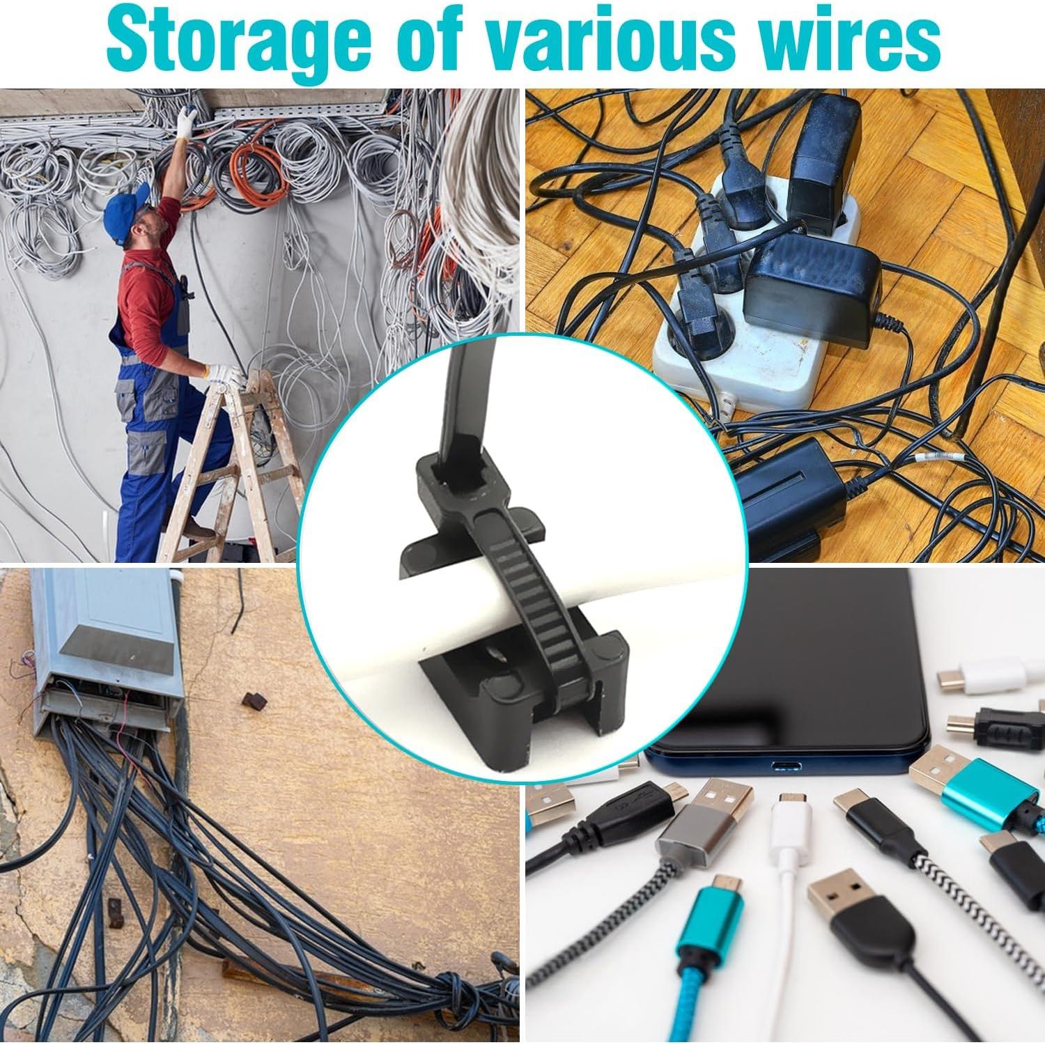 Kit de Montaje de Cables VZTOLKUR - 55 Bridas 15.24 cm Negro