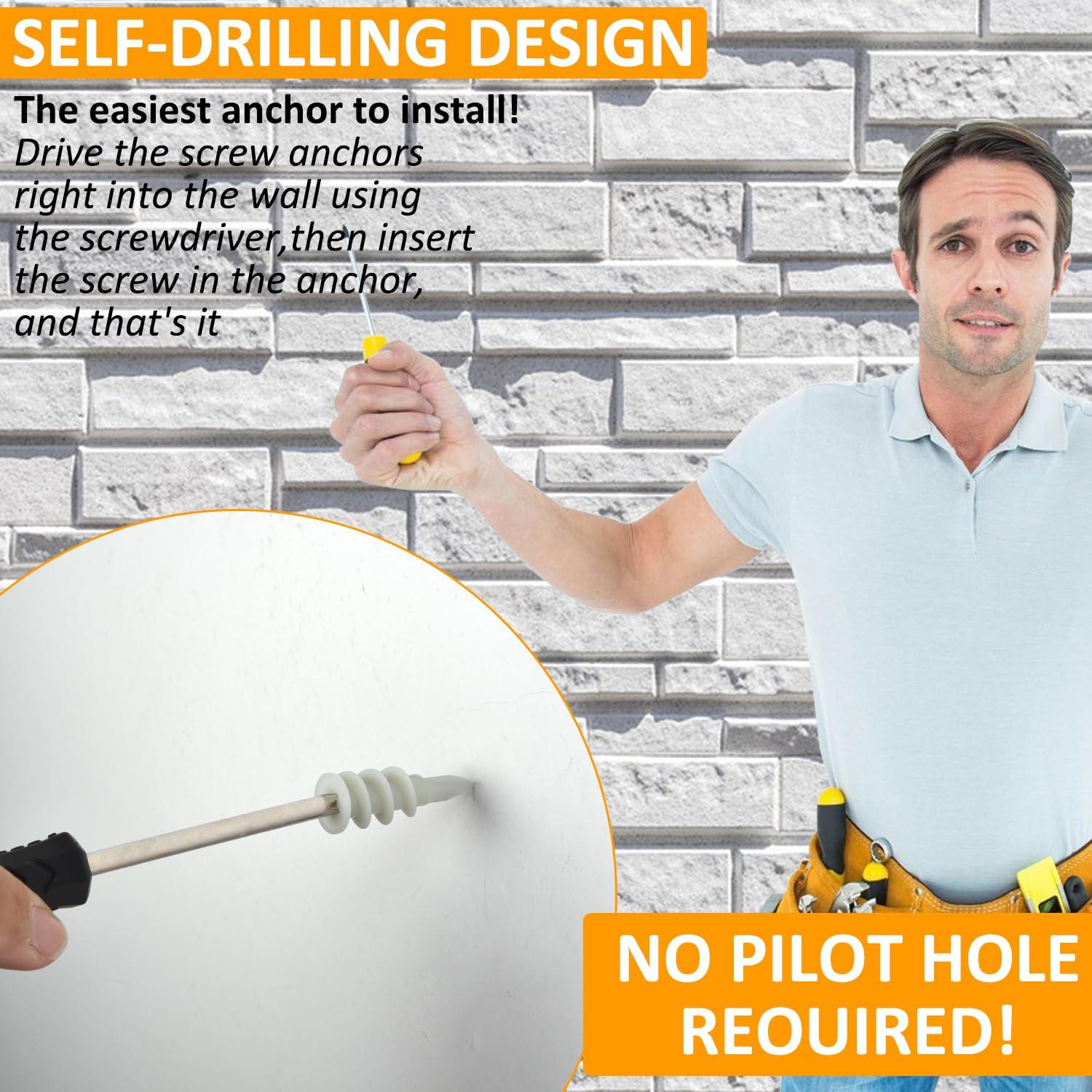 Kit de Anclajes Autoperforantes ALLWIN 104 Piezas 34 kg