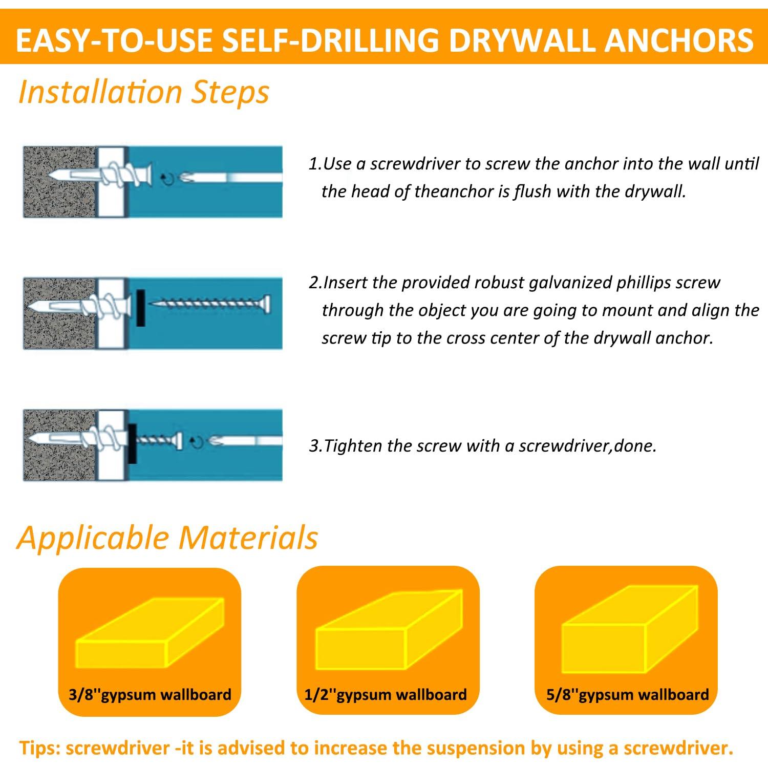Kit de Anclajes Autoperforantes ALLWIN 104 Piezas 34 kg