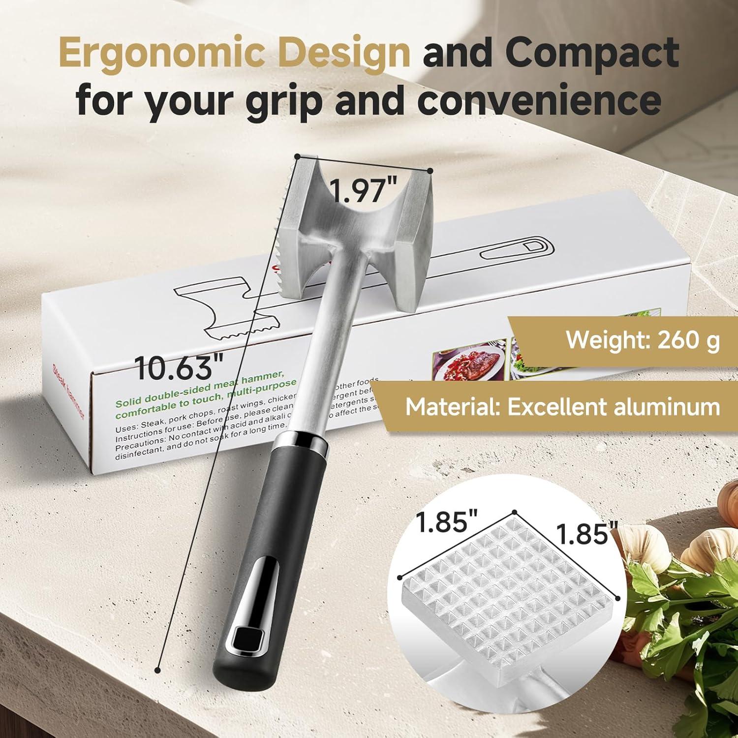 Martillo Ablandador de Carne AAOBOSI Doble Cara Ergonómico