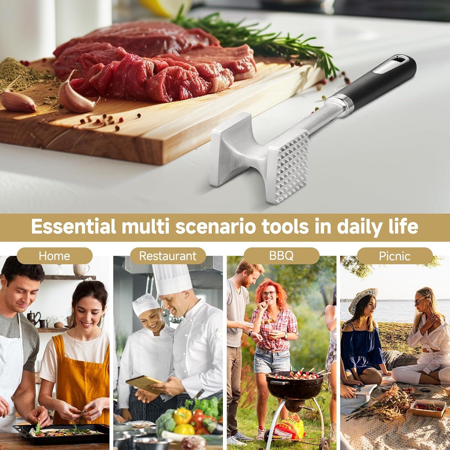 Martillo Ablandador de Carne AAOBOSI Doble Cara Ergonómico