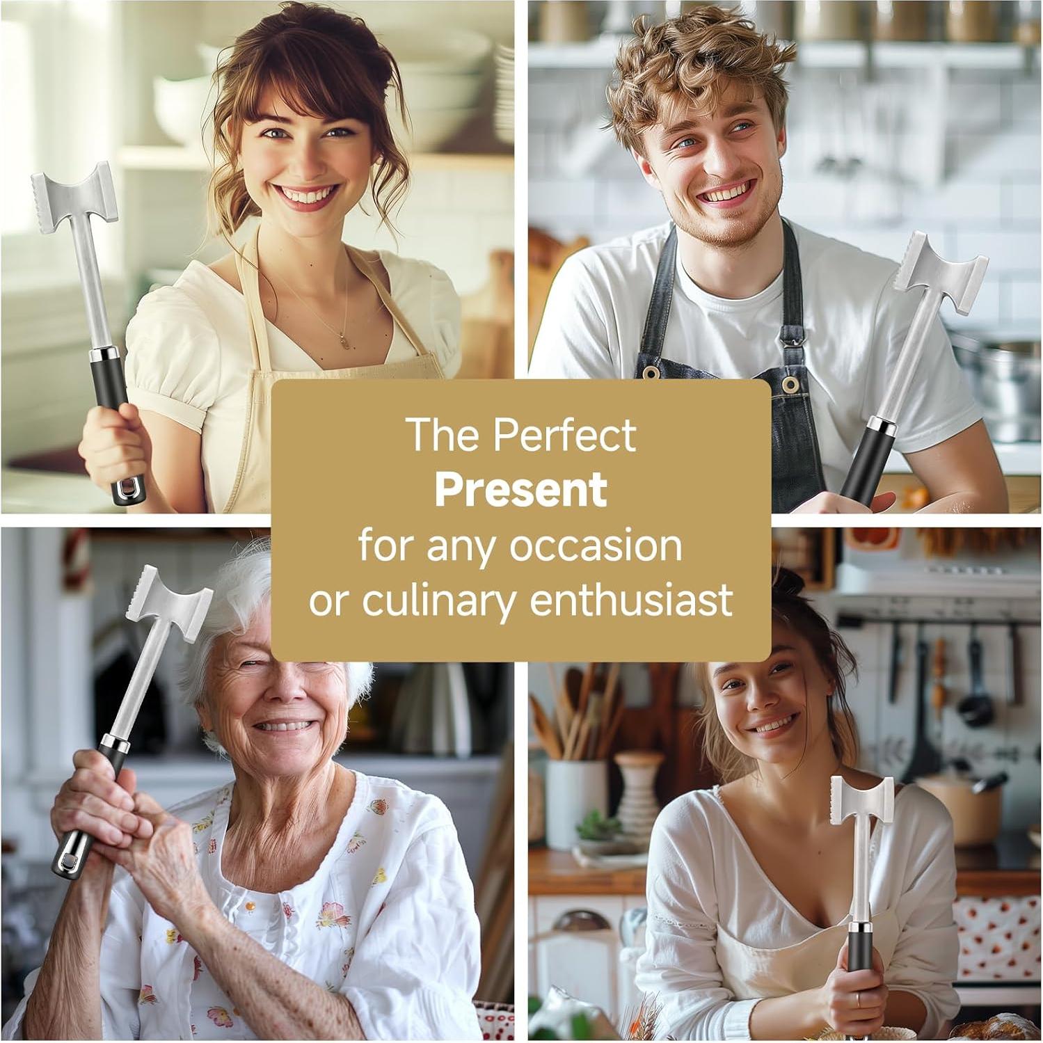 Martillo Ablandador de Carne AAOBOSI Doble Cara Ergonómico