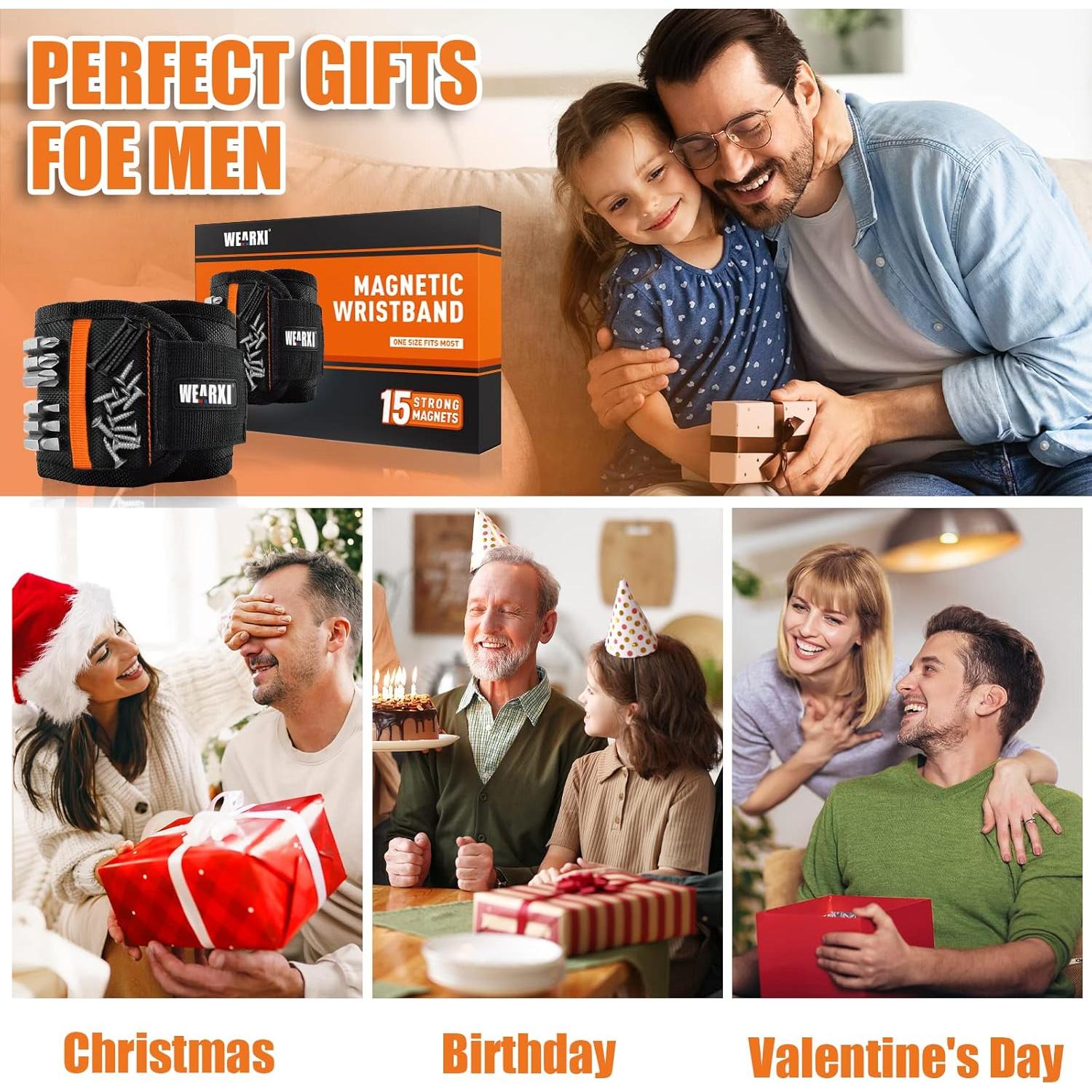 WEARXI Pulsera Magnética Ajustable para Hombres - Regalo Único