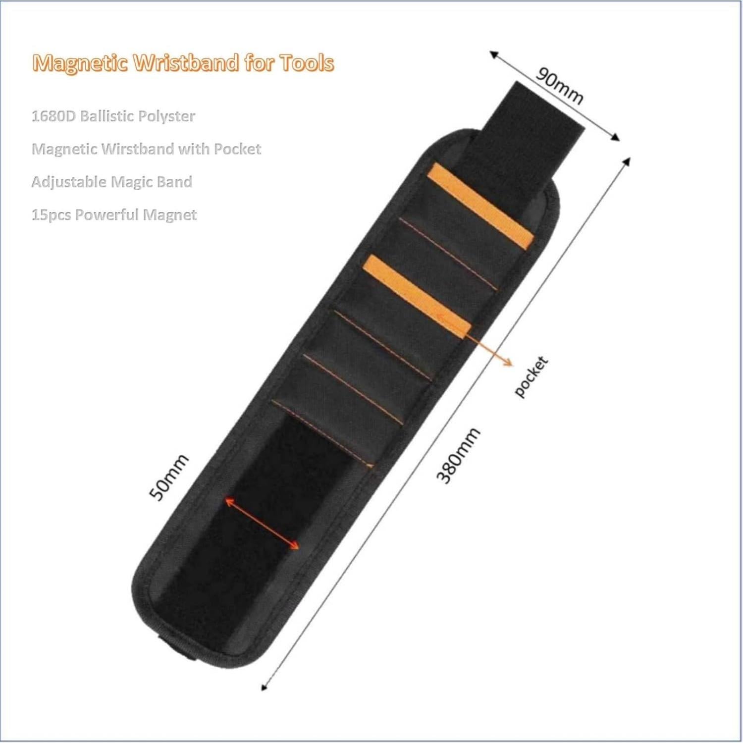 Pulsera Magnética Fluox Fuya con 2 Bolsillos Ajustable