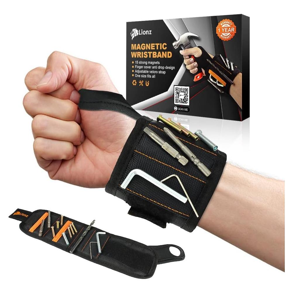 Banda Magnética para Muñeca Lionz - Soporte para Tornillos y Clavos