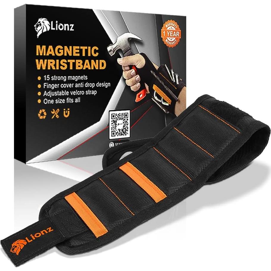 Banda Magnética para Muñeca Lionz - Soporte para Tornillos y Clavos