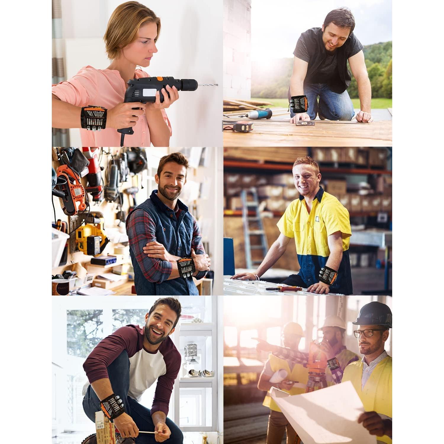 Pulsera Magnética SIBBYE para Sostener Tornillos - Azul