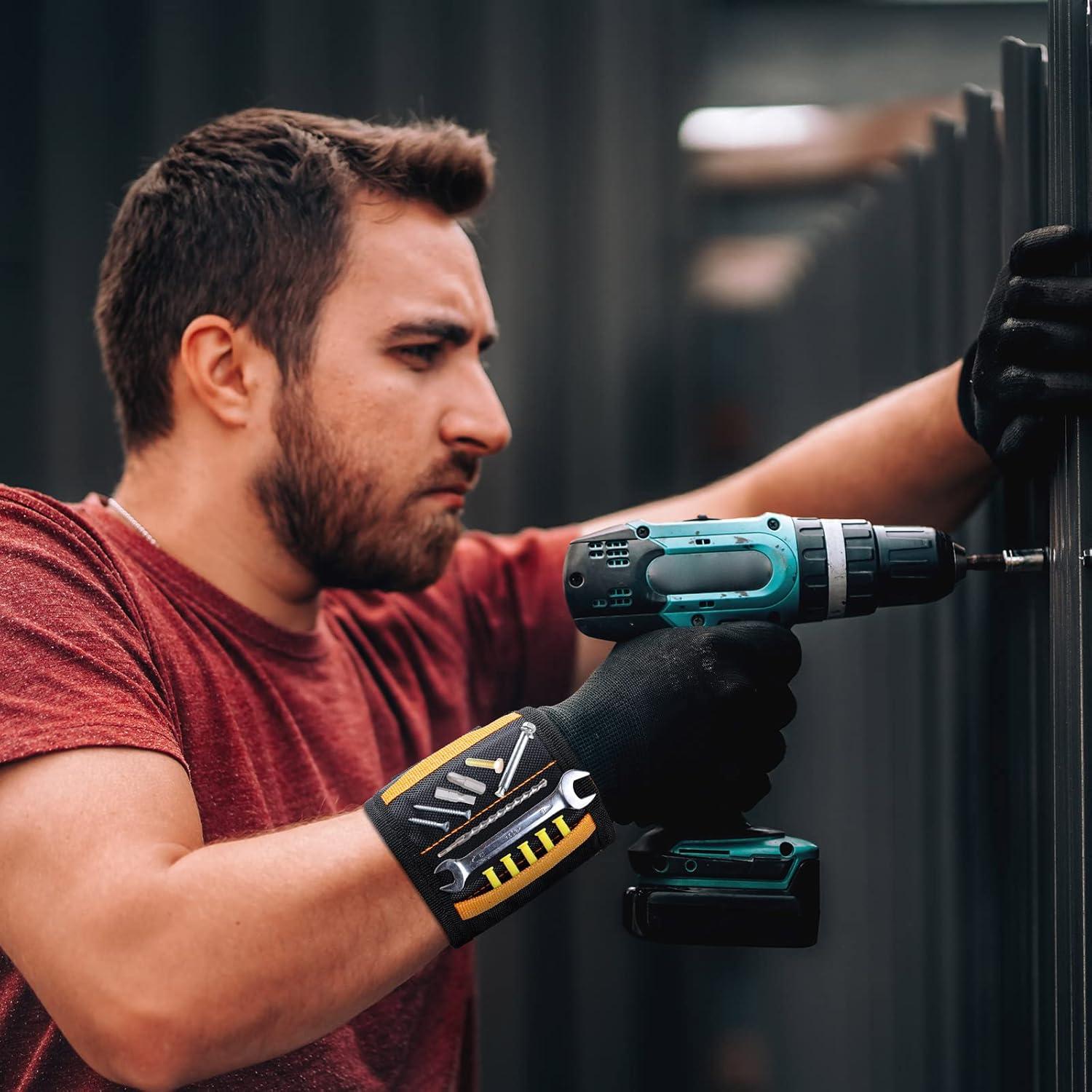 Pulsera Magnética Kigeli para Herramientas - 4 Pcs, Ajustable