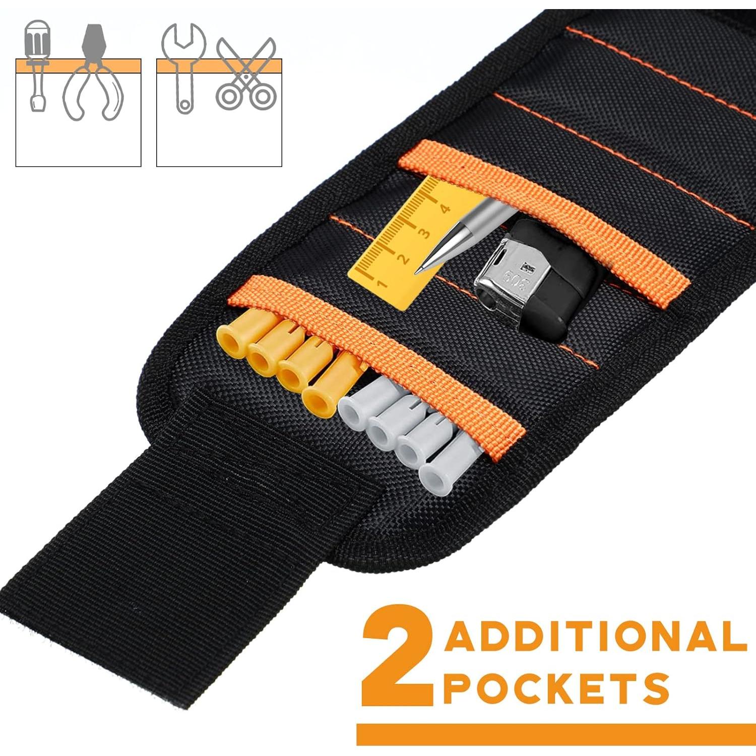 Pulsera Magnética Kigeli para Herramientas - 4 Pcs, Ajustable