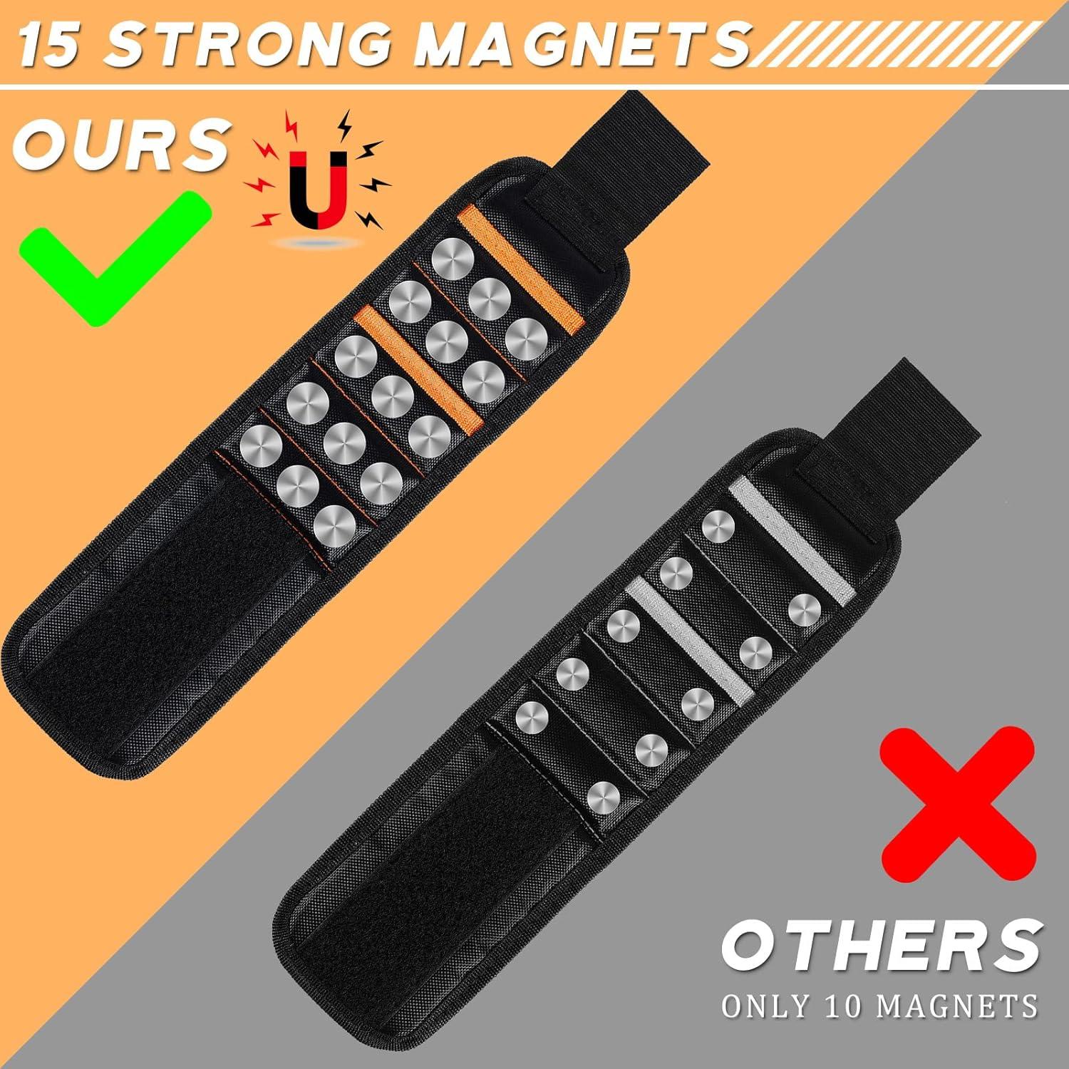 Pulsera Magnética Kigeli para Herramientas - 4 Pcs, Ajustable