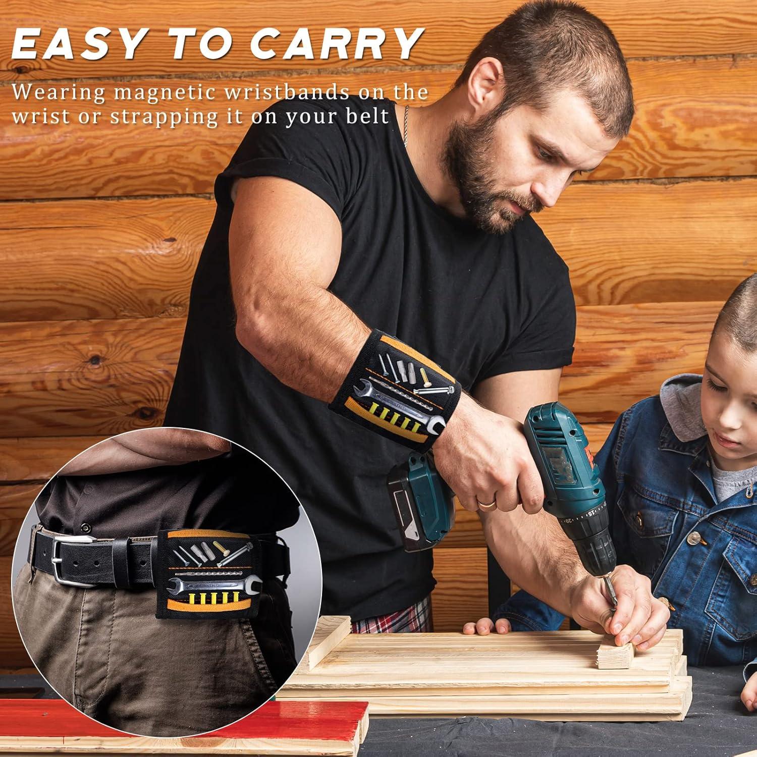 Pulsera Magnética Kigeli para Herramientas - 4 Pcs, Ajustable