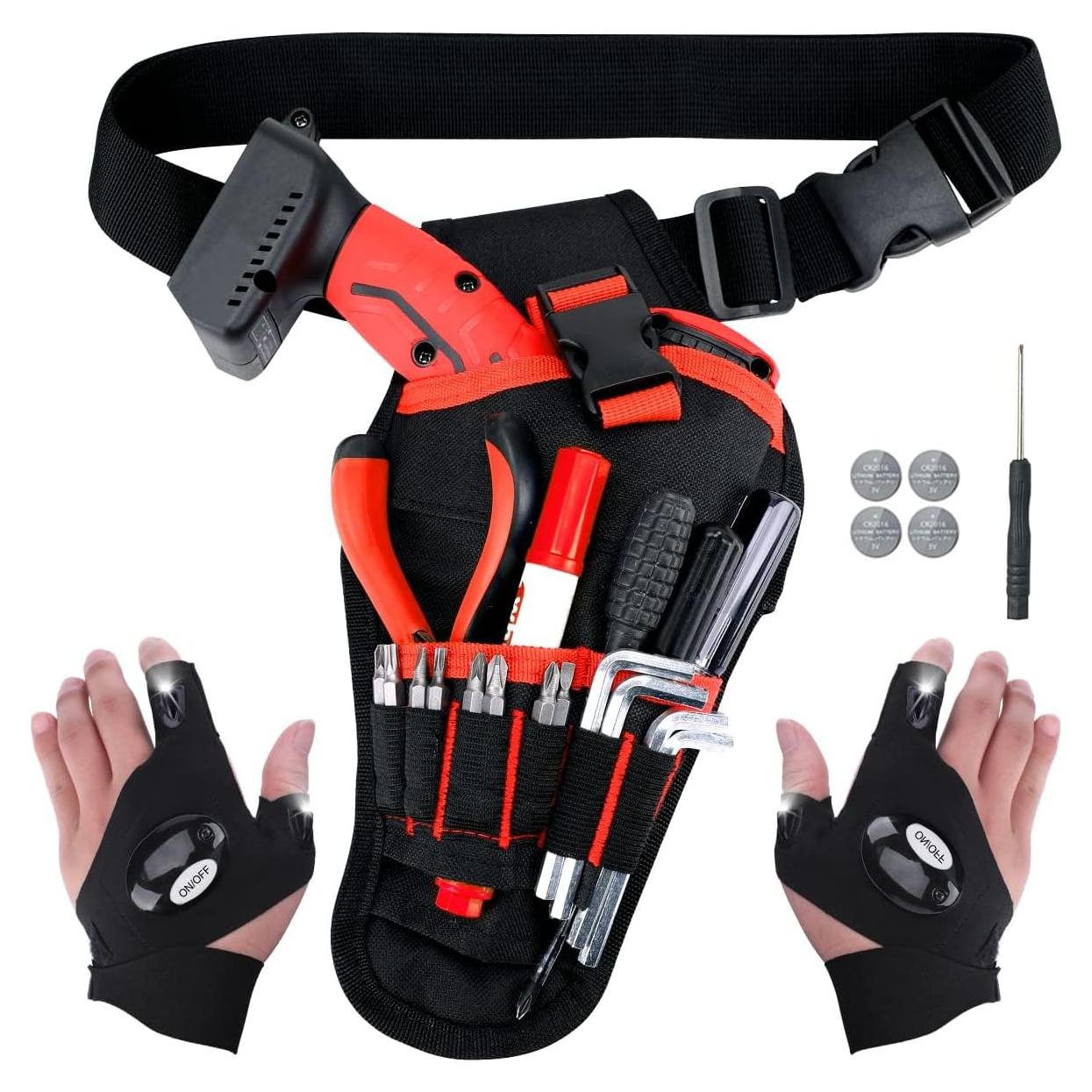 Guantes LED y Soporte para Taladro SSZEFUT - Herramientas