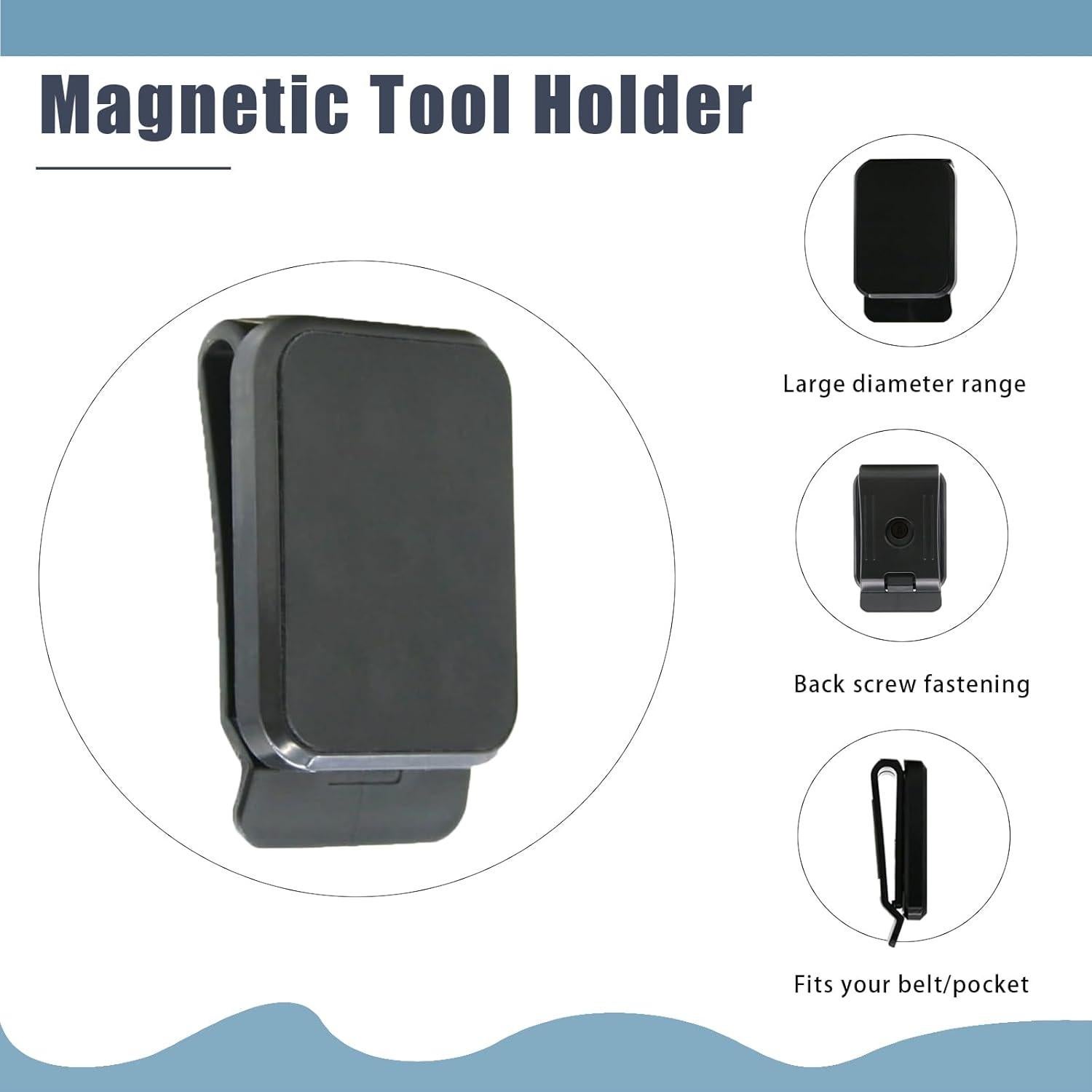 Soporte Magnético para Herramientas Bjsdkff 2 Pcs Negro