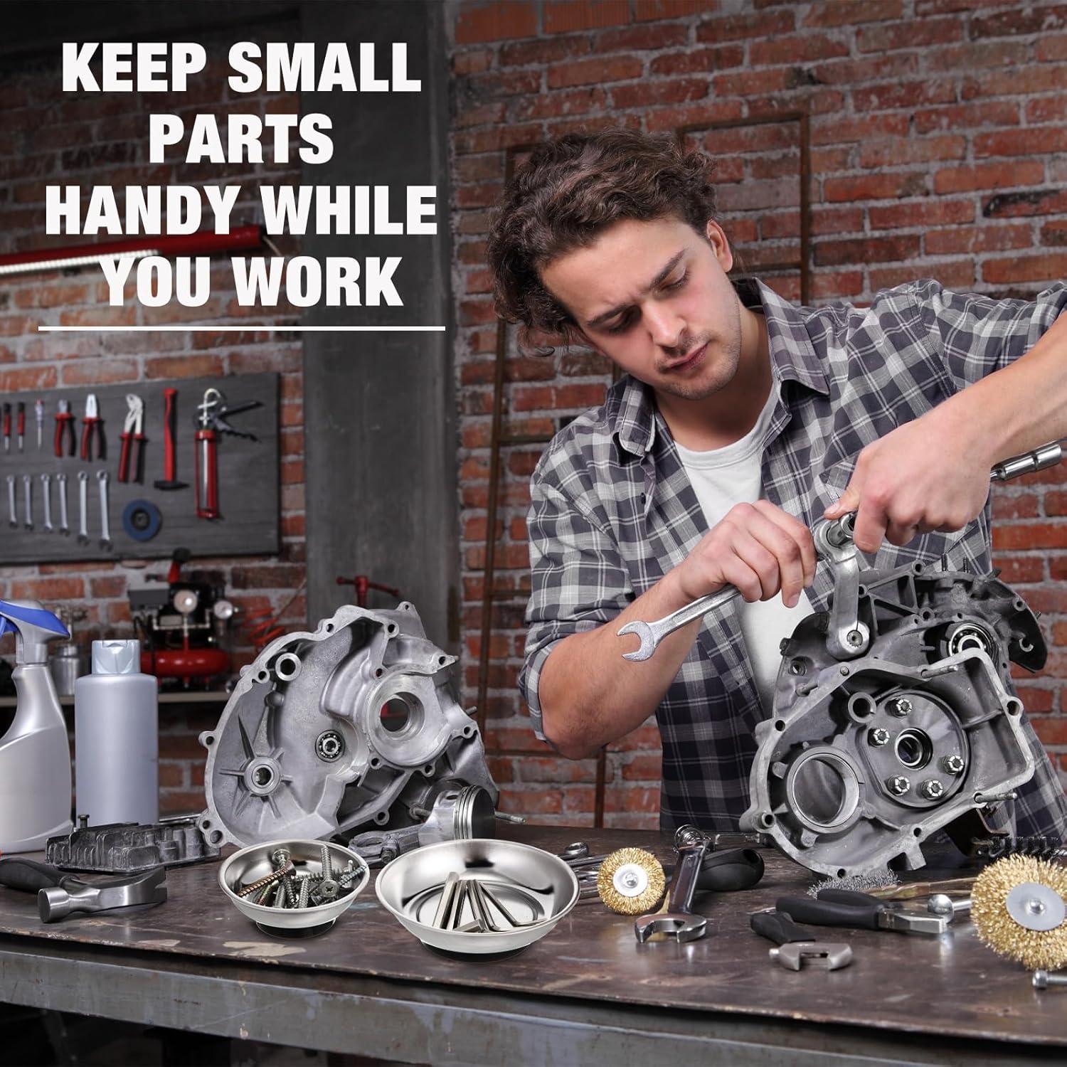 Juego de 10 Bandejas Magnéticas Jingmore - 8 Redondas y Rectangulares