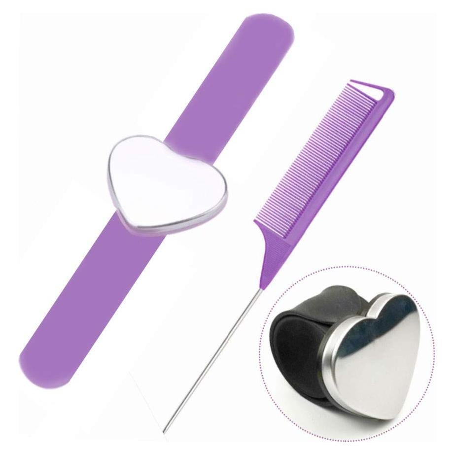 Pulsera de Silicona Magnética QingJii con Peine Separador - Púrpura