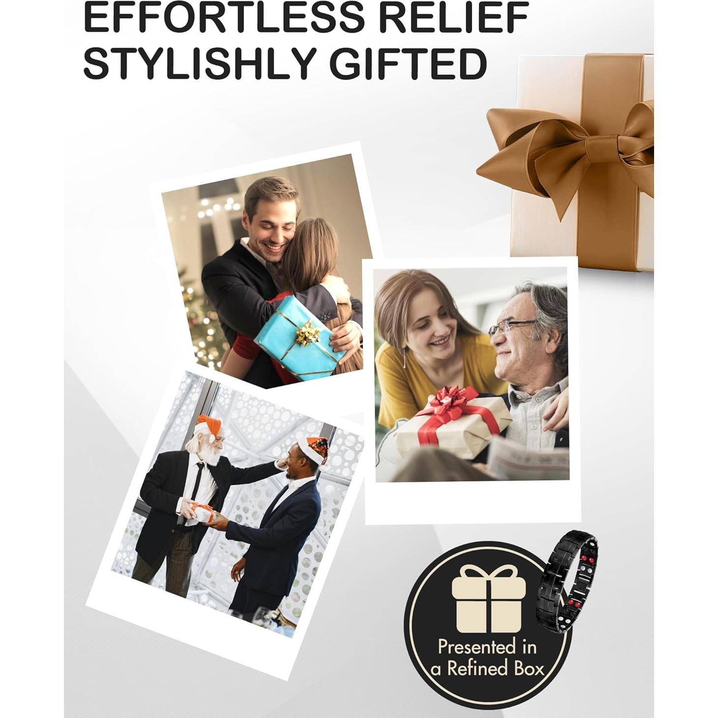 Pulsera Magnética de Acero de Titanio para Hombres - 22 cm