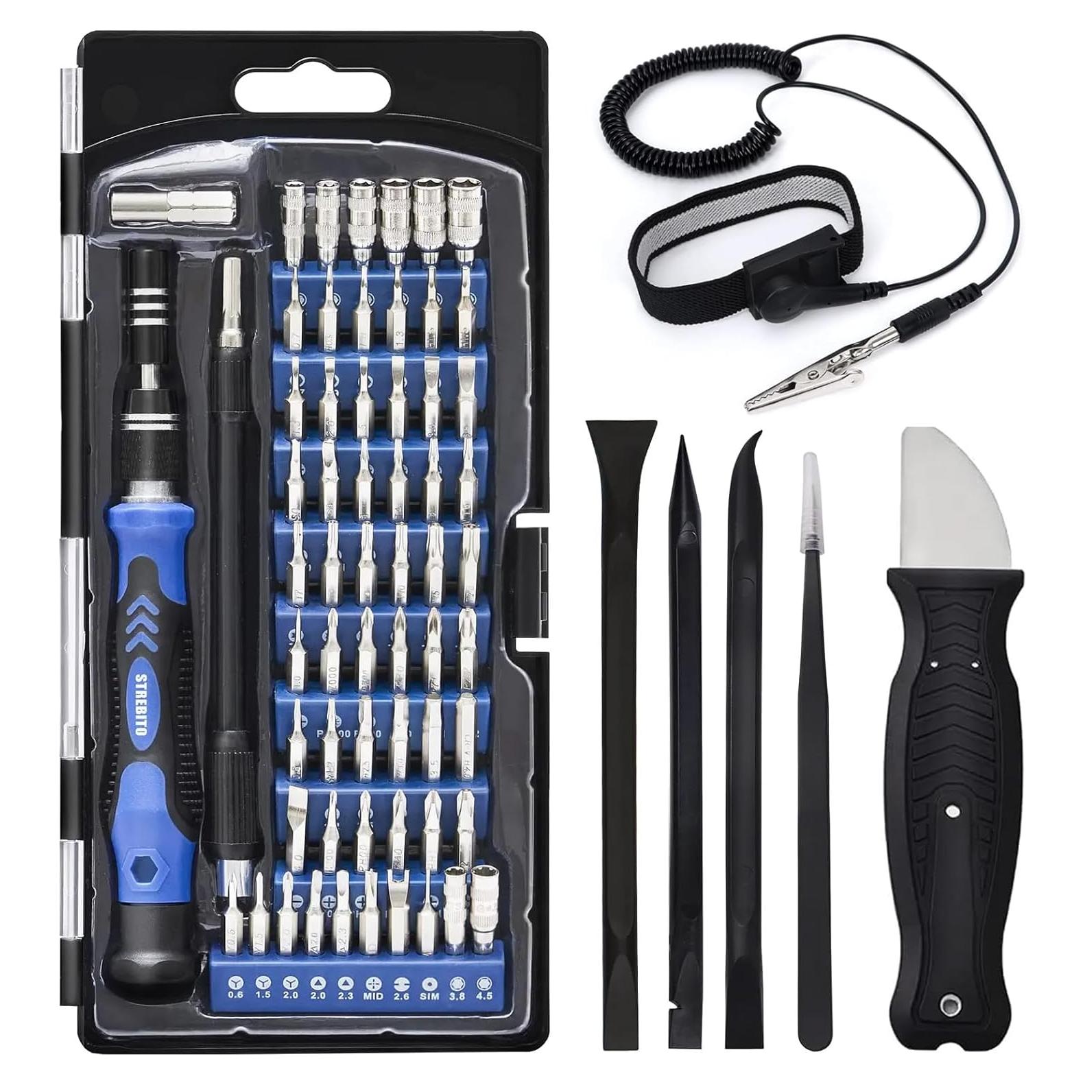 STREBITO Kit de Destornilladores 79 en 1 con 58 Puntas