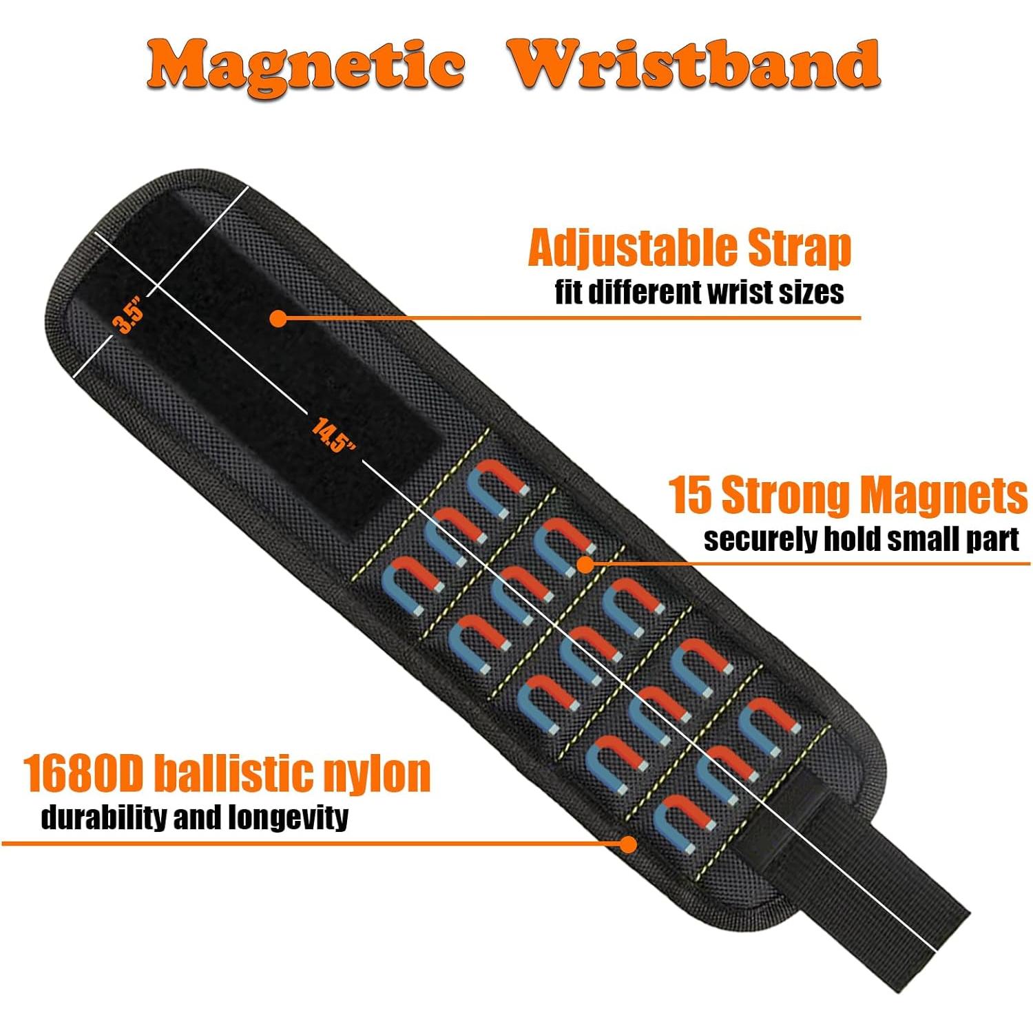 Pulsera Magnética PAIGOIN PMW-001 para Herramientas y Tornillos