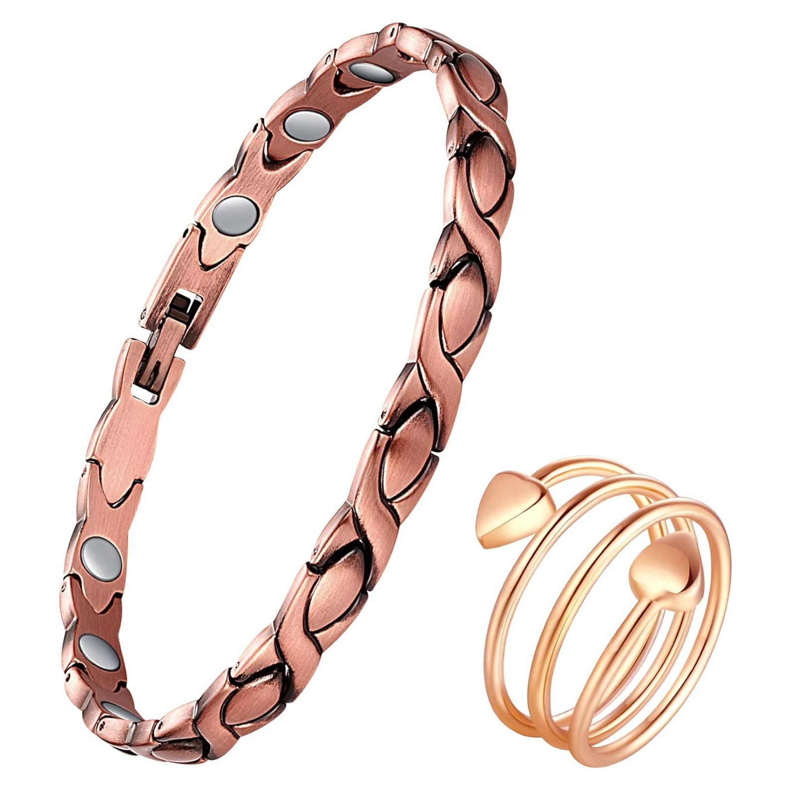 Pulsera Magnética de Cobre Feraco 99.99% Pura para Mujeres