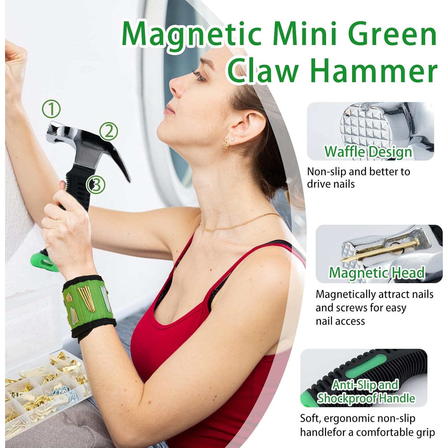 Kit de Clavos TOYIEW 1002 Piezas con Martillo y Muñequera