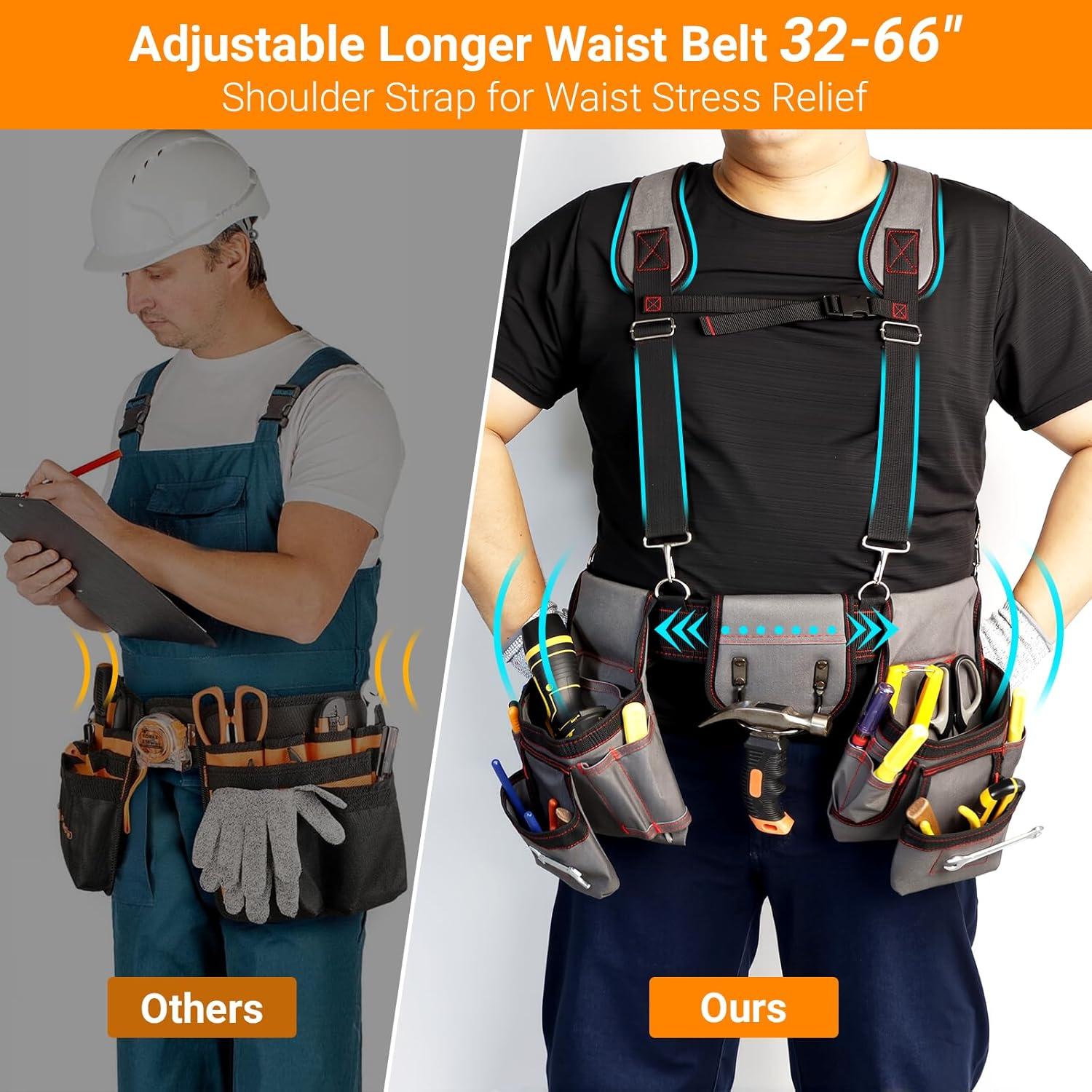 Cinturón de Herramientas Ajustable ELECROW con 18 Bolsillos