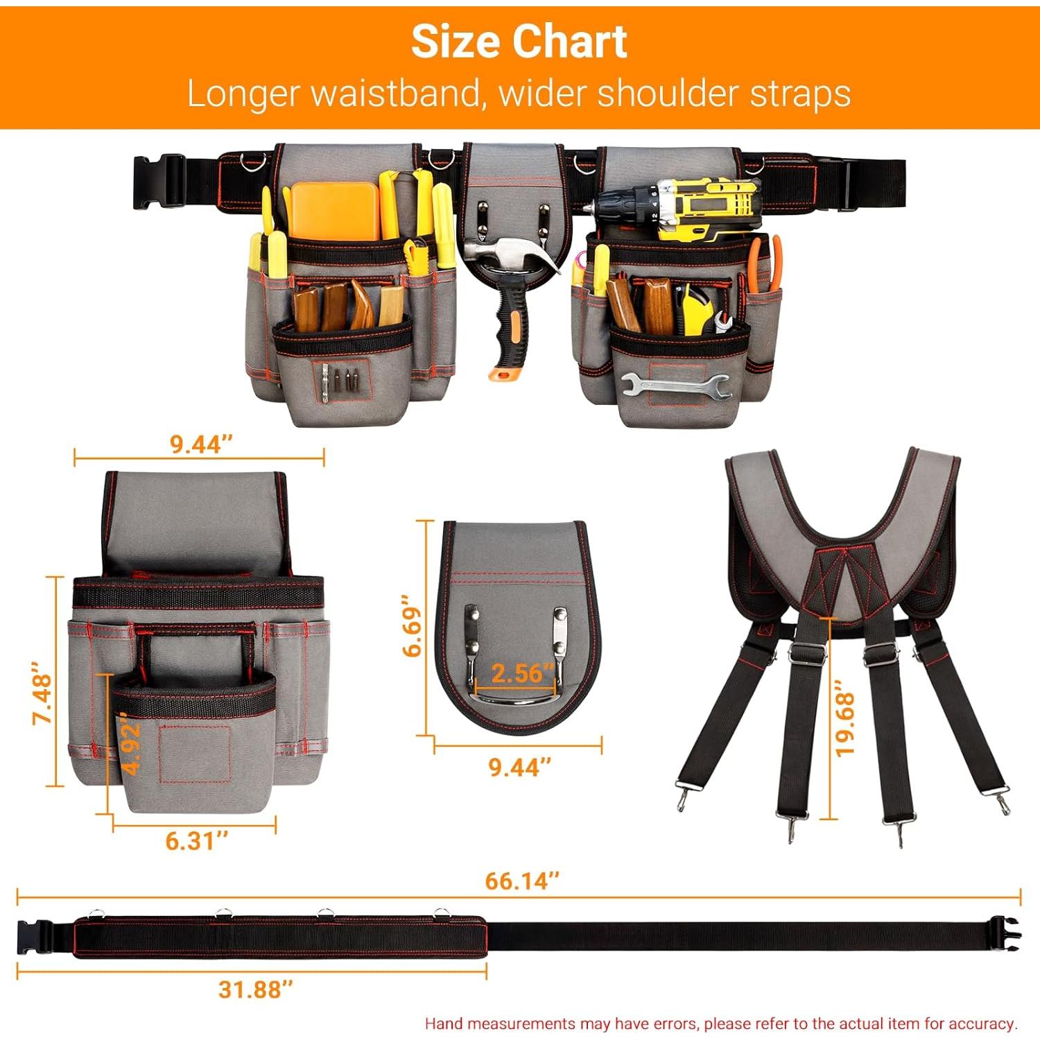 Cinturón de Herramientas Ajustable ELECROW con 18 Bolsillos