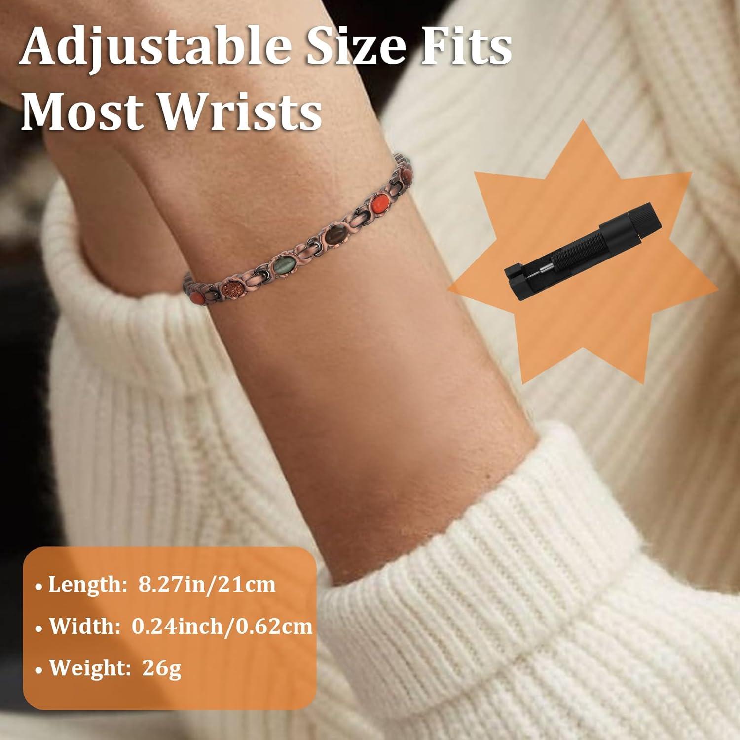 Pulsera Magnética de Cobre MagEnergy para Mujeres 99.9% Pura