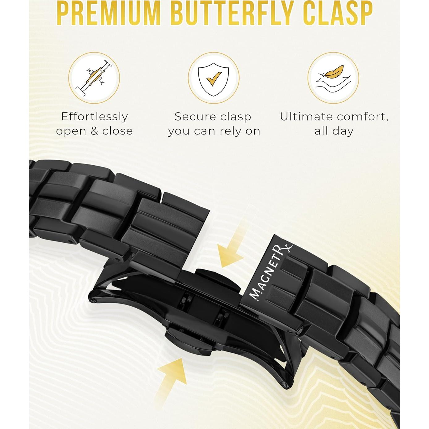 Pulsera Magnética Titanio MagnetRX EllipseMAX 5000 Gauss Negra