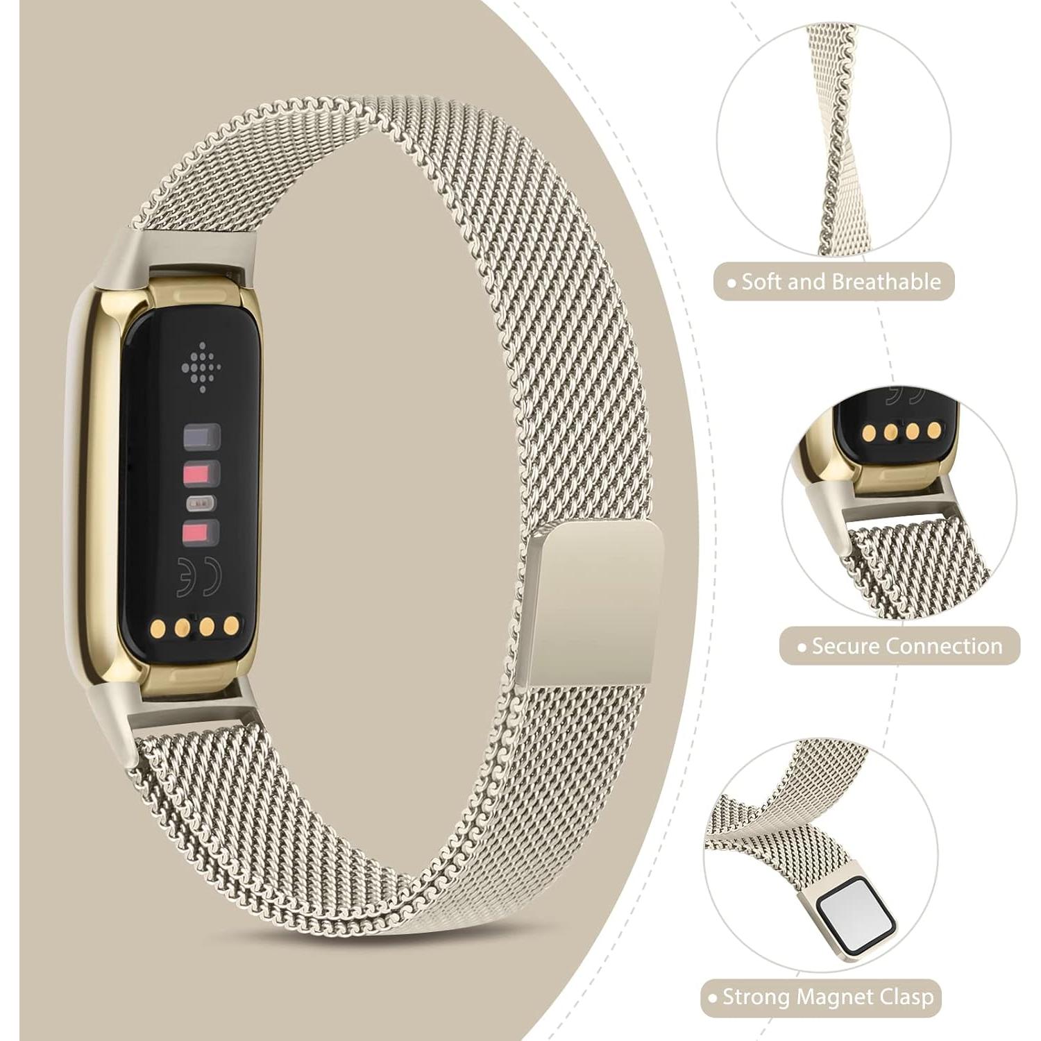 Banda de Metal Vanjua para Fitbit Luxe - Acero Inoxidable Ajustable