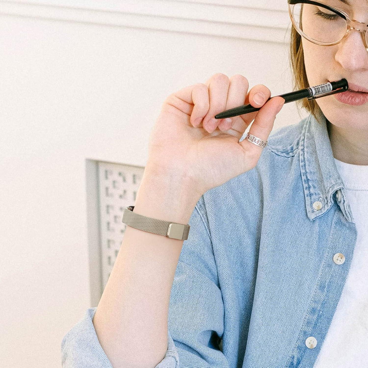 Banda de Metal Vanjua para Fitbit Luxe - Acero Inoxidable Ajustable