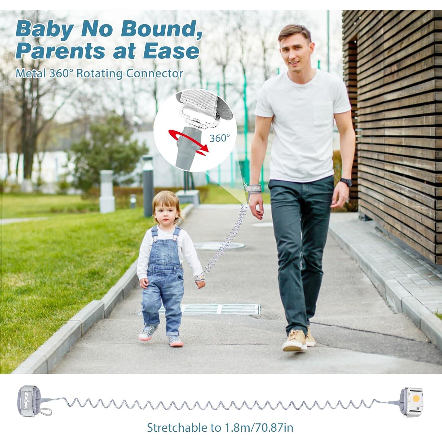 Arnés de Seguridad para Niños Zooawa con Correa Antipérdida Gris