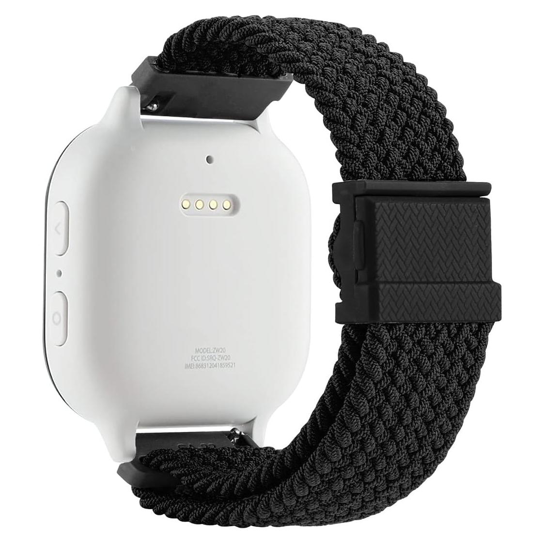 Correa de Reloj Trenzada Elástica Negro - Hebilla Magnética 20mm