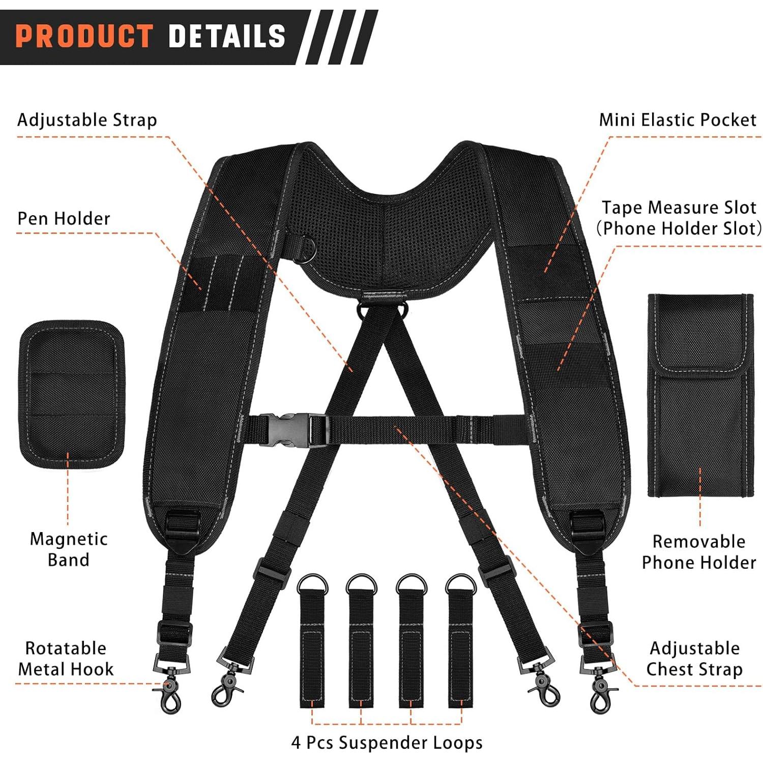 Suspensores para Cinturón de Herramientas FUZVOL con Muñequera