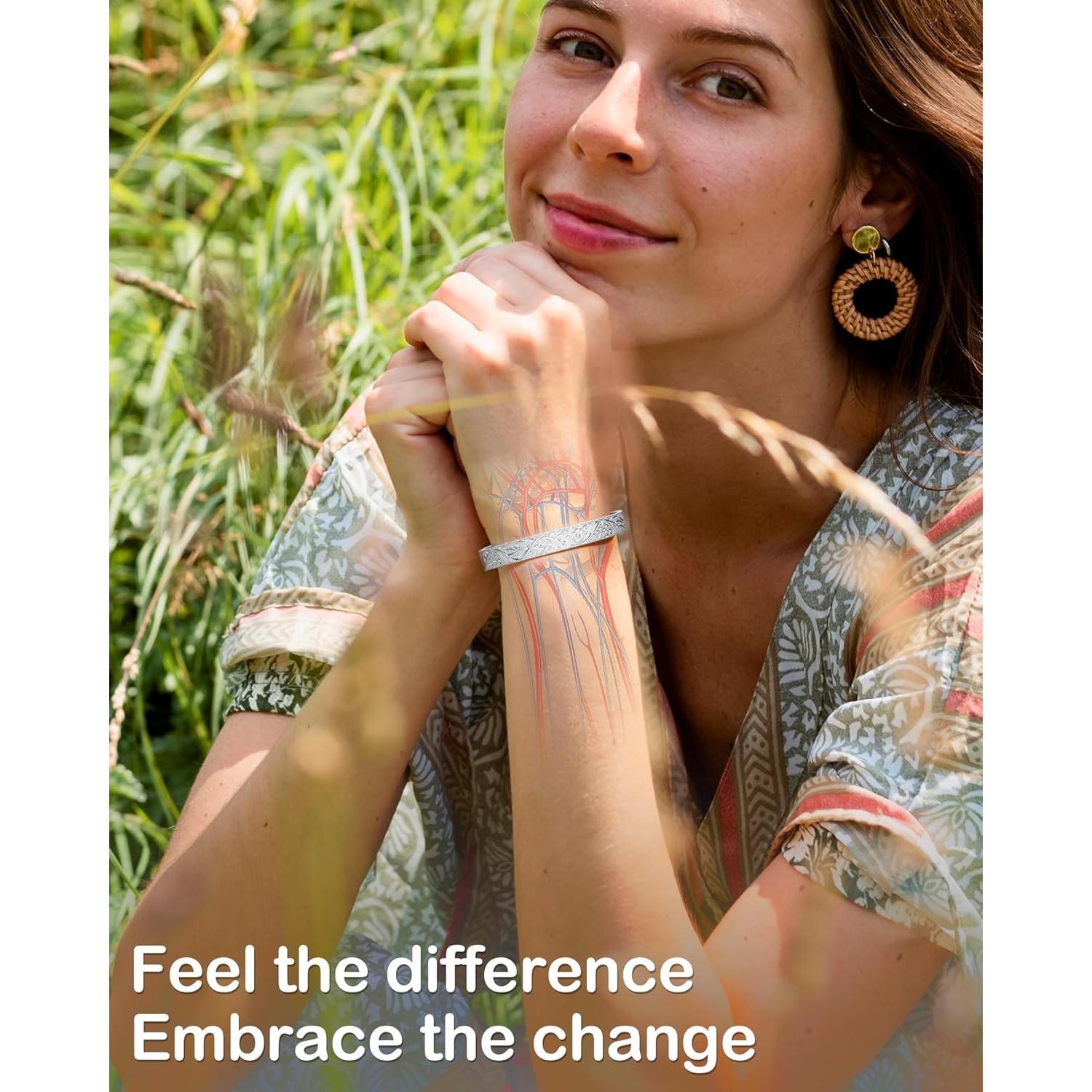 Pulsera Magnética de Cobre Feraco para Mujeres 99.99% Pura