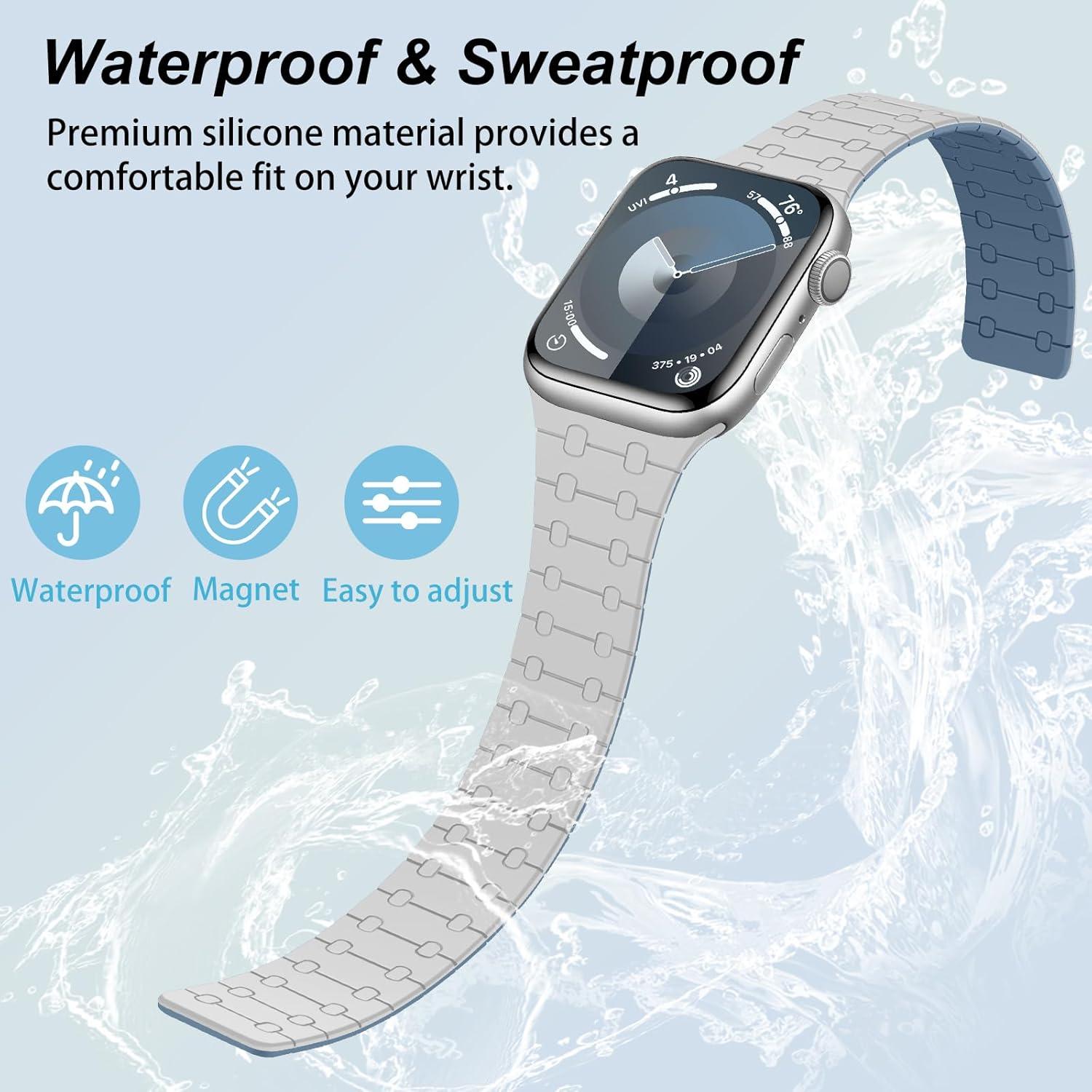 Banda Magnética Amizee para Apple Watch 38-42mm Gris Azul