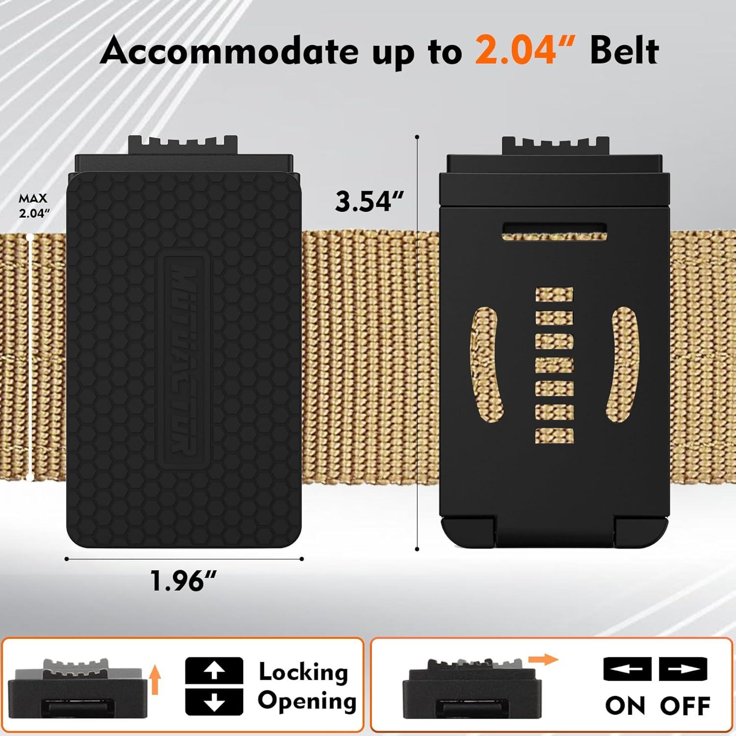 Clip de Cinturón Magnético MUTUACTOR 1 Unidad Antideslizante