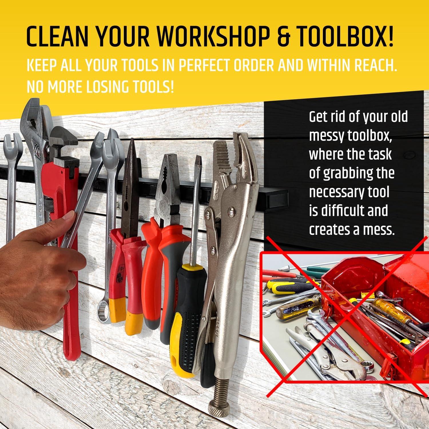 Soporte Magnético para Herramientas HMmagnets 60.96 cm - Alta Fuerza