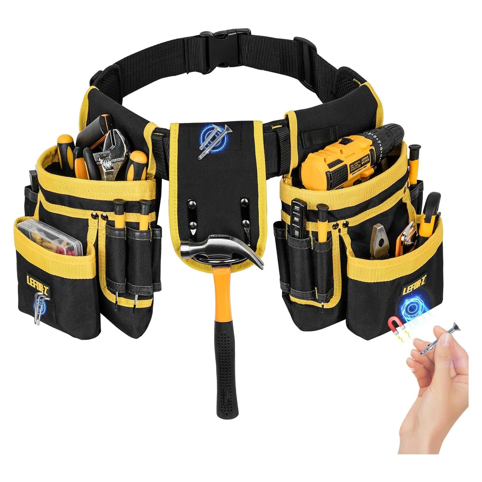 Cinturón de herramientas LEFOR·Z 27 bolsillos magnético nylon